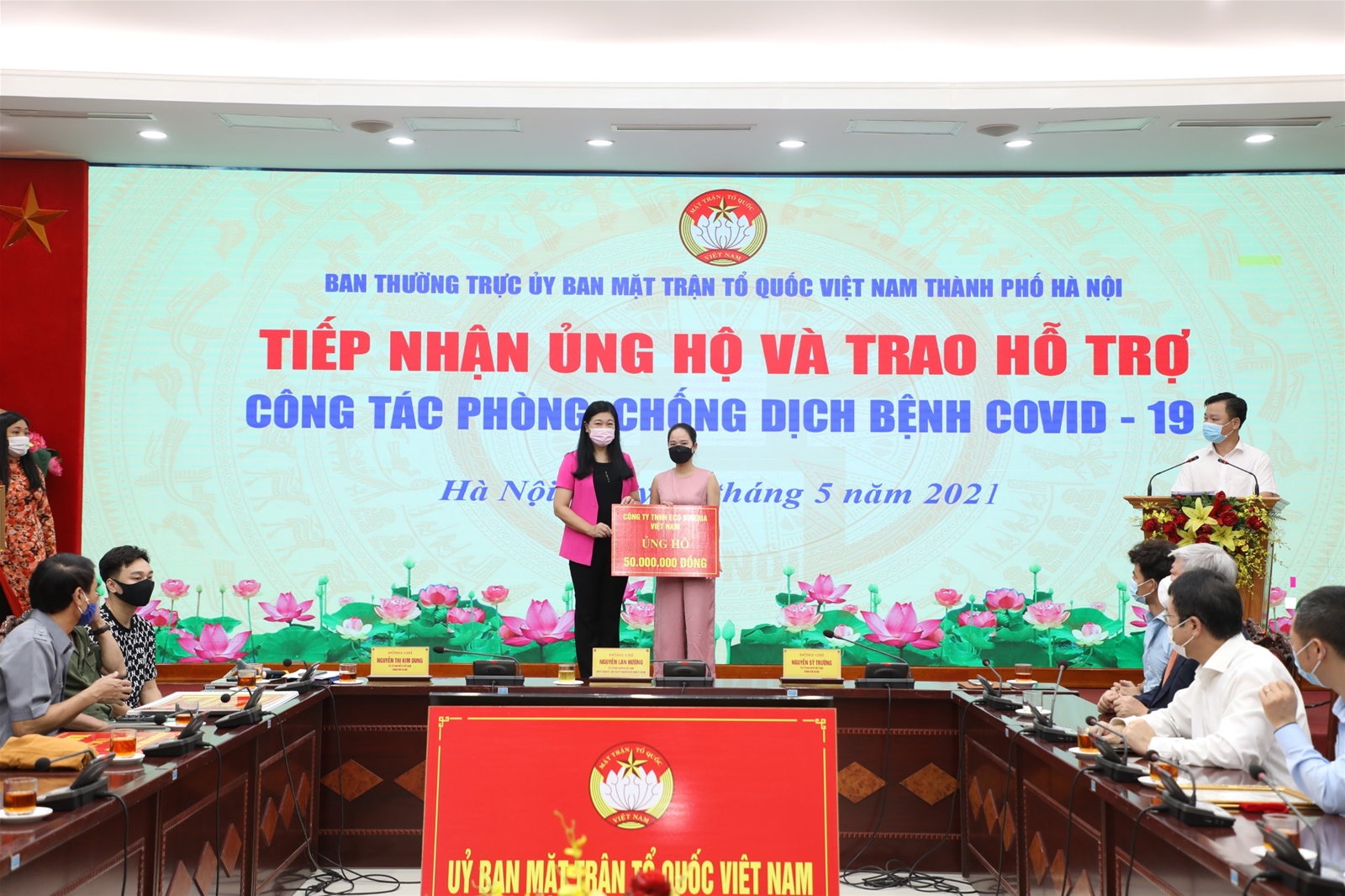 Eco siberia Việt Nam ủng hộ quỹ phòng chống dịch covid-19 để mua vaccine cho người dân thủ đô
